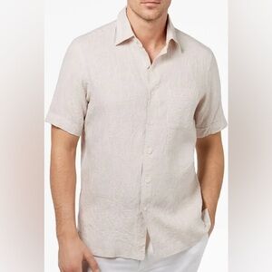 Tasso Elba Tan Casual Button Down Shirt